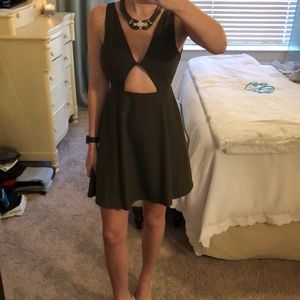 NBD dark green dress.